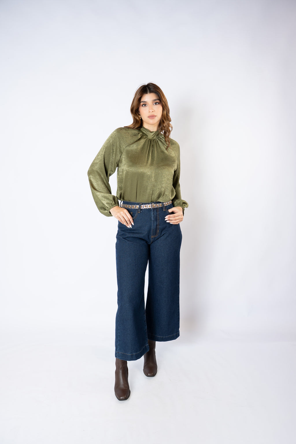 JEAN CROPPED CECILIA DARK BLUE