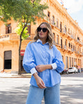 CAMISA ABRIL RAYAS CELESTE