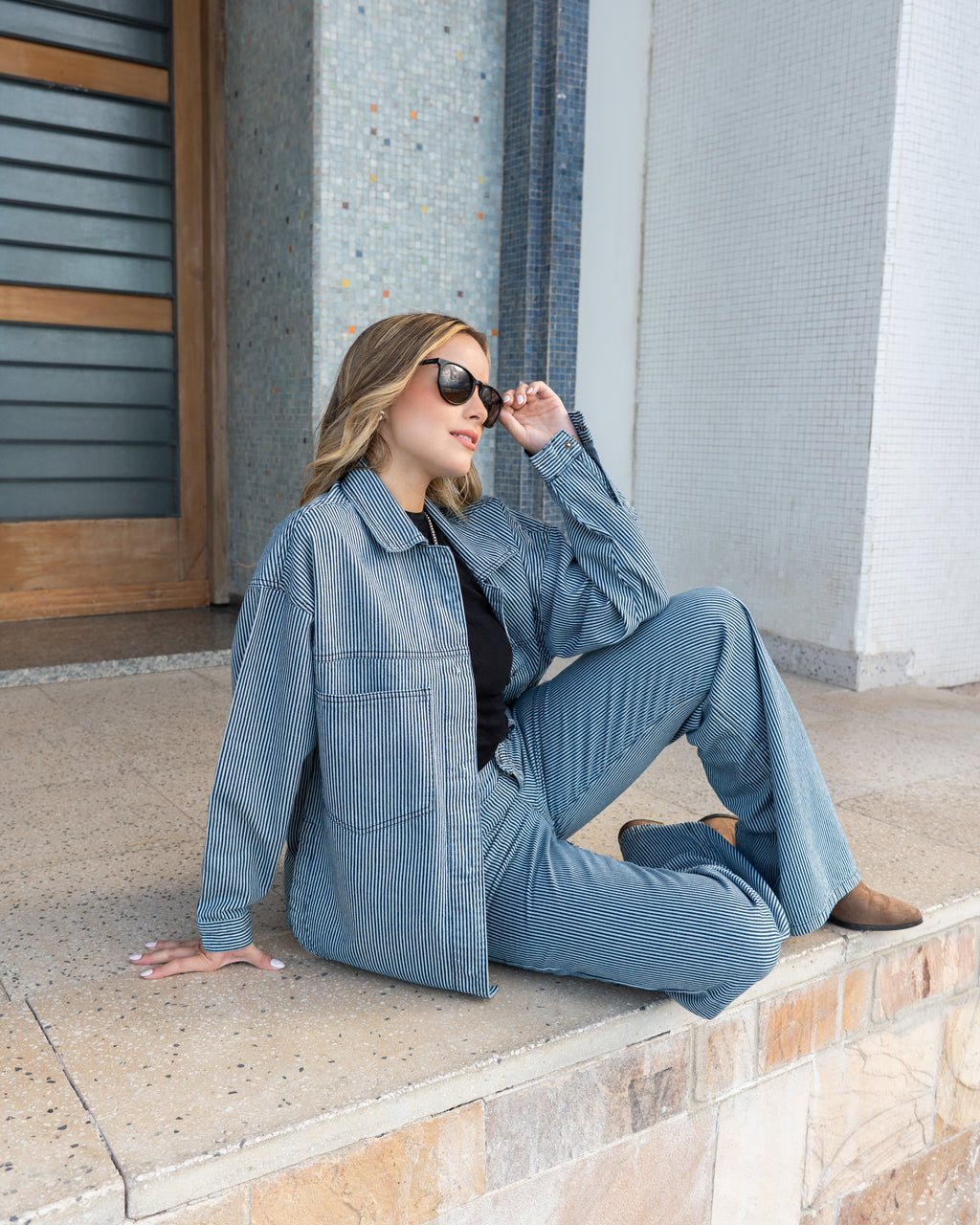 CAMISACO DENIM RAYAS