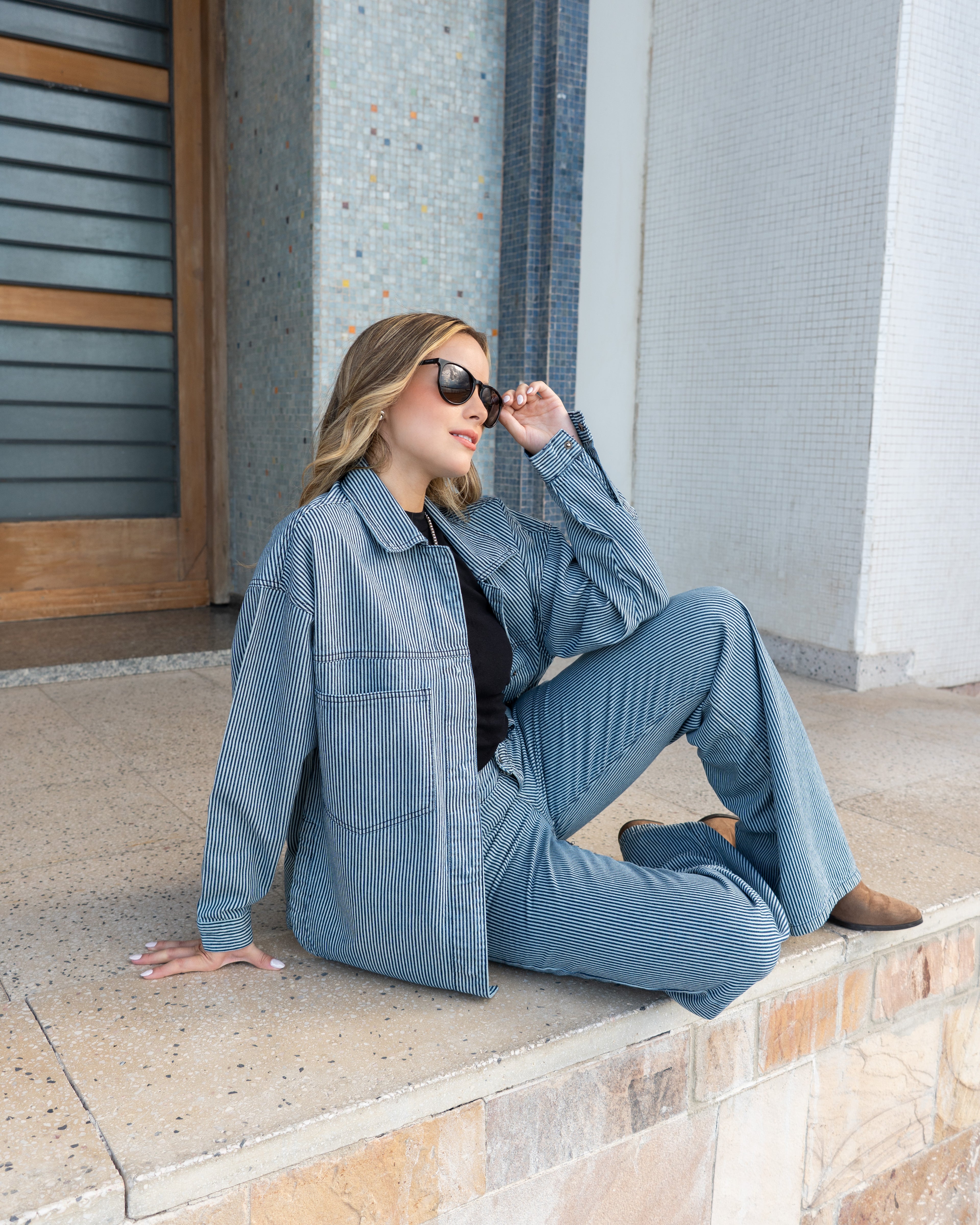 CAMISACO DENIM RAYAS