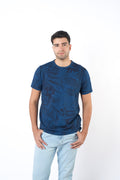 REMERA SLIM AZUL TROPICAL