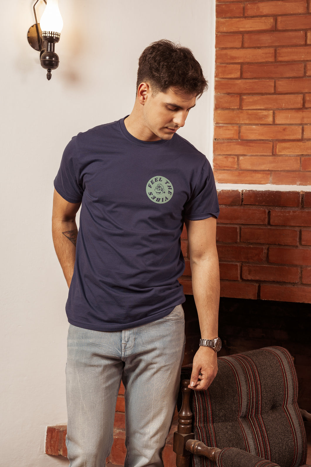Remera Monkey Azul