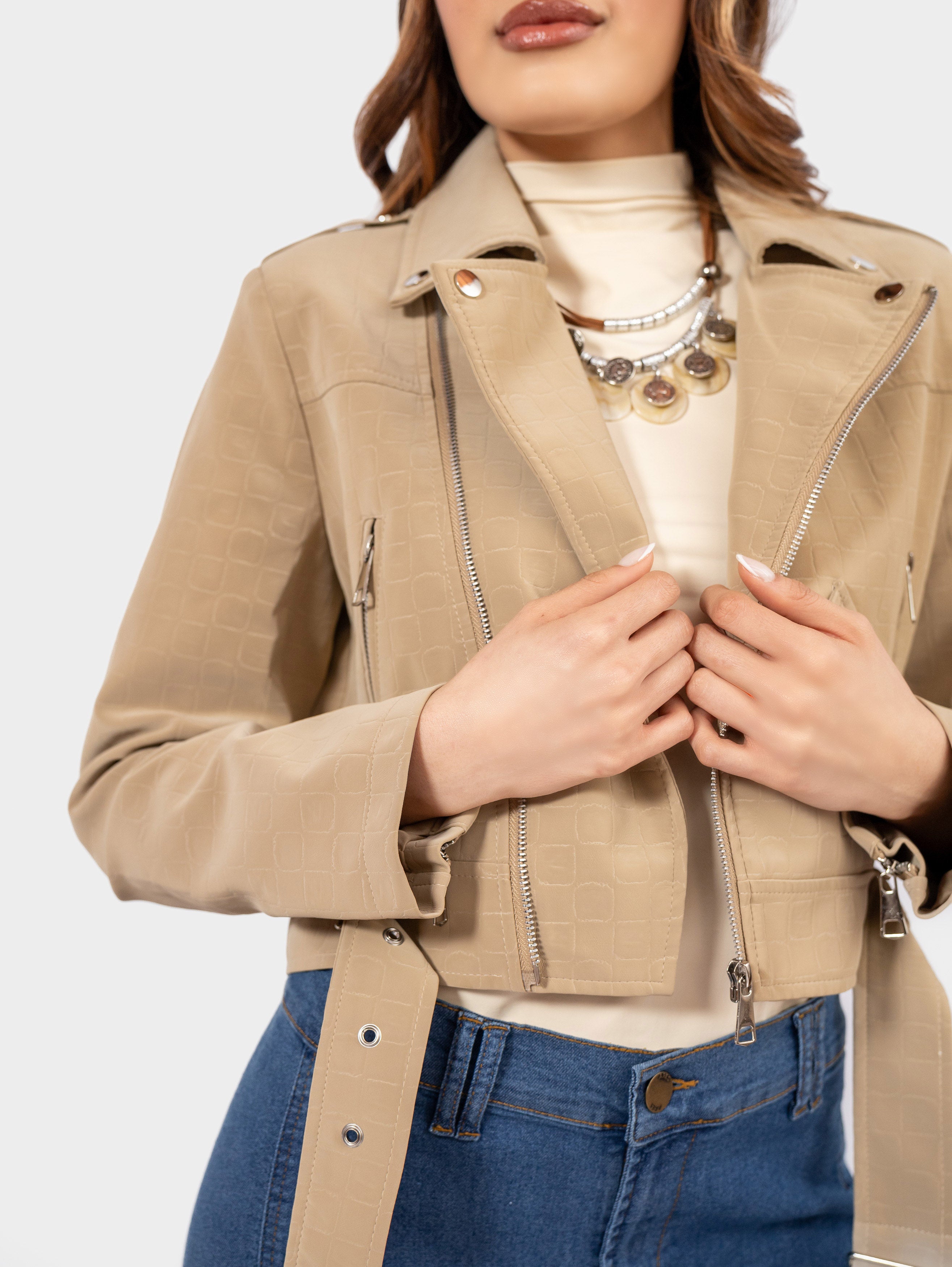 CAMPERA MOTERA BEIGE