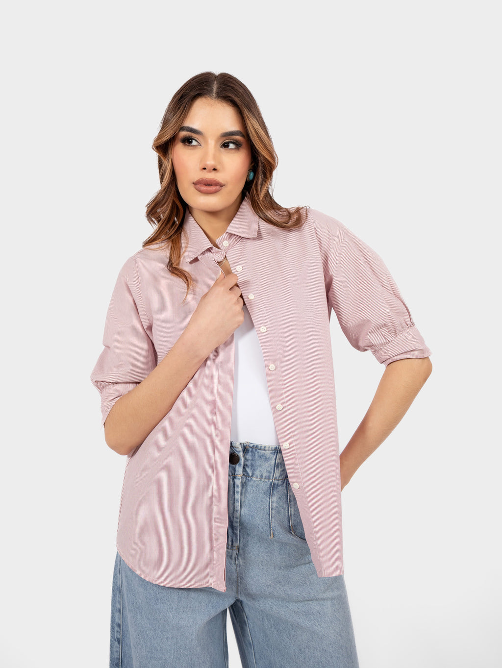 CAMISA CORAL RAYAS ROJAS