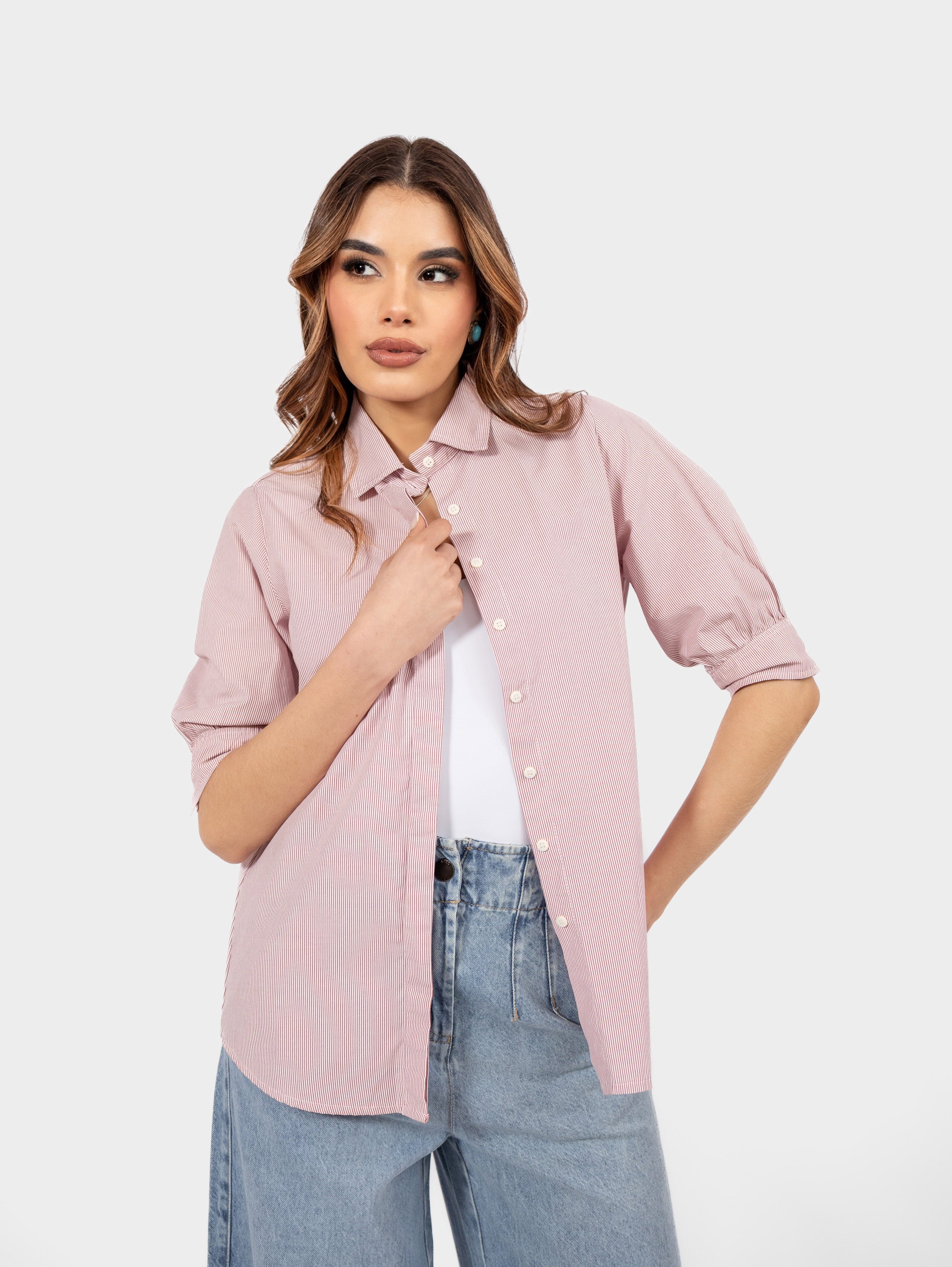 CAMISA CORAL RAYAS ROJAS