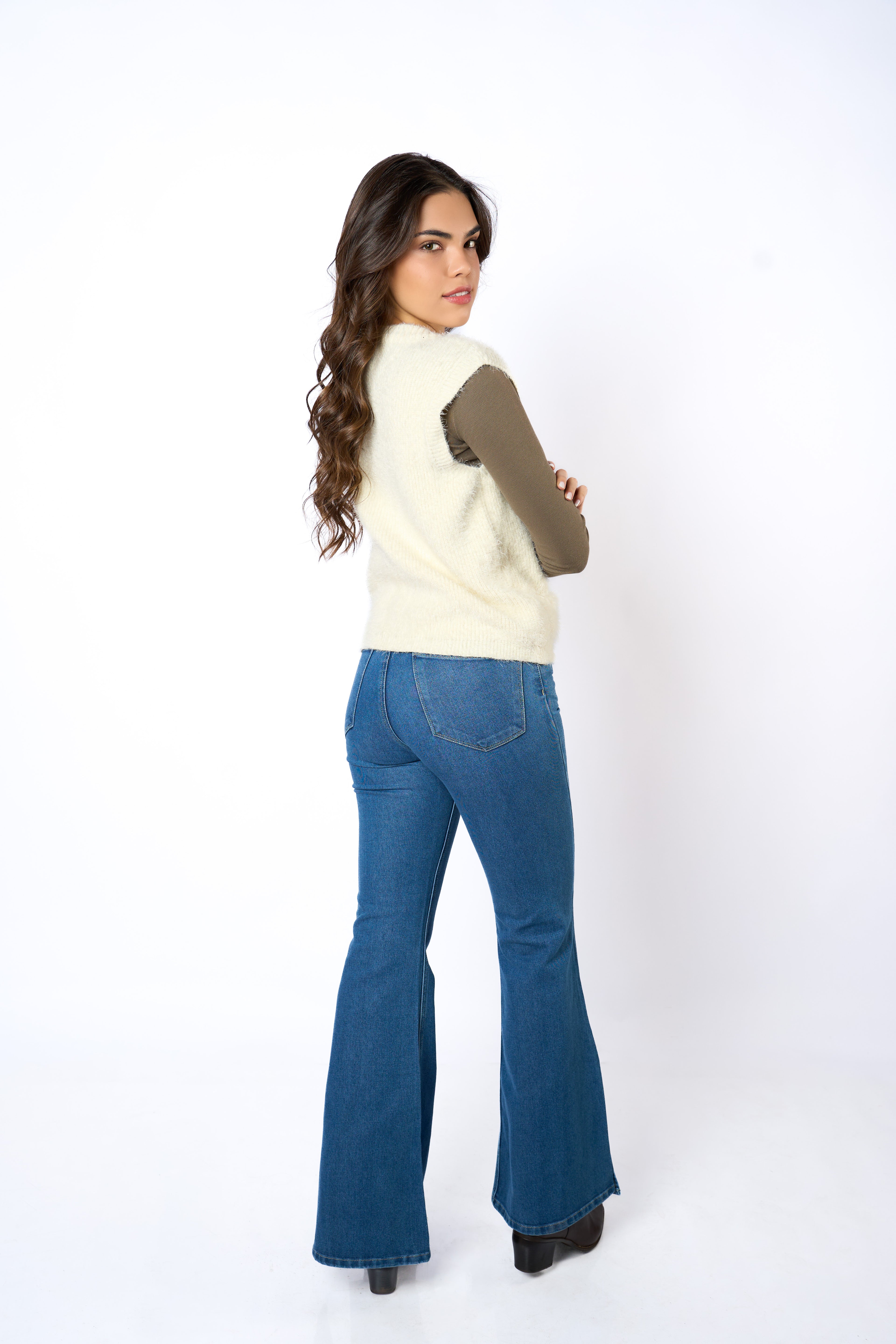 JEAN BOOTCUT NOIR CON TAJO