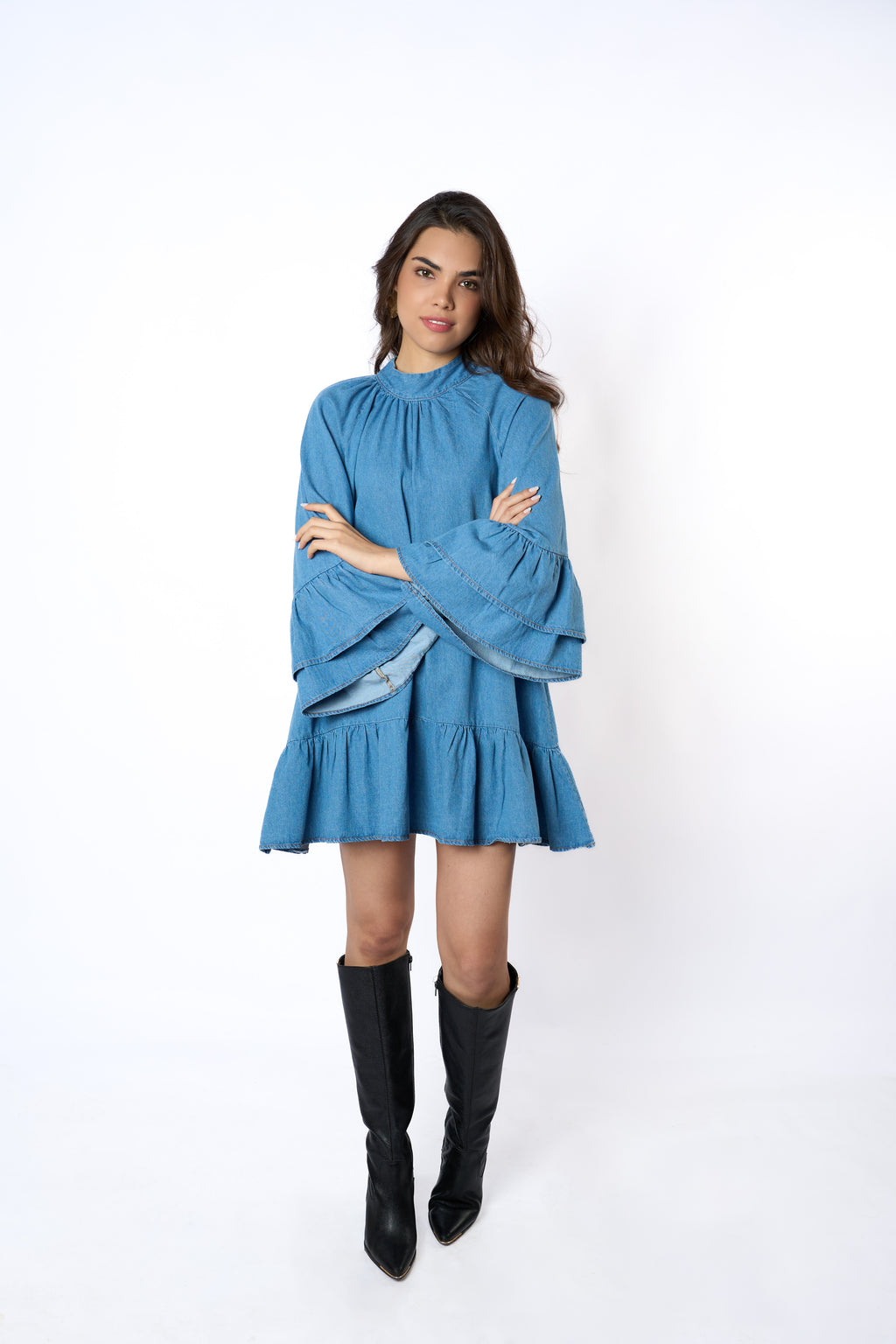 VESTIDO BABY DENIM BLUE