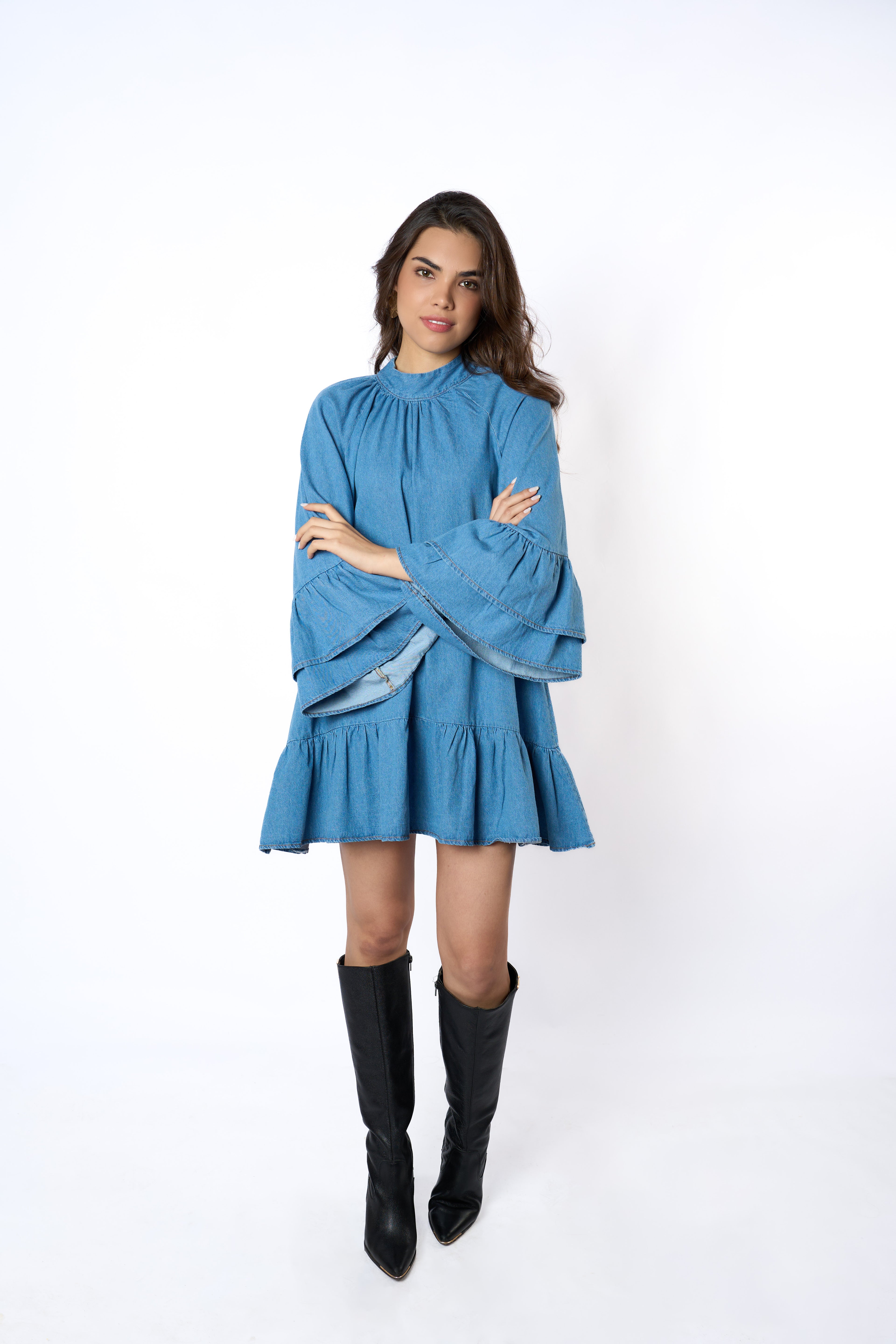 VESTIDO BABY DENIM BLUE