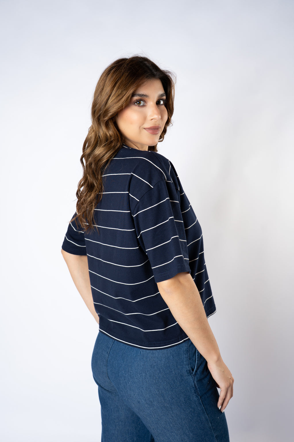 REMERA BOXY GIRL RAYAS