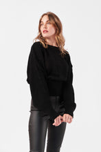 Cargar imagen en el visor de la galería, Sweater c/ Pretina negro
